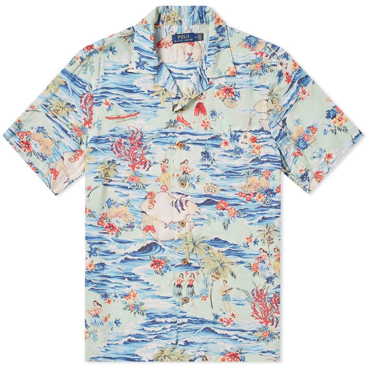Photo: Polo Ralph Lauren Aloha Print Vacation Shirt Blue