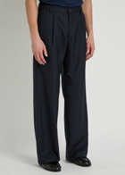 Oliver Spencer Orsman Wide-leg Wool Trousers Navy