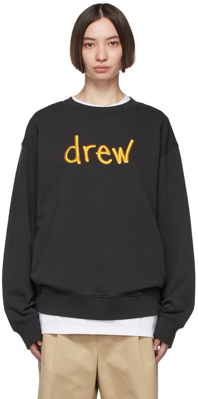 Photo: drew house SSENSE Exclusive Black Scribble Sweatshirt