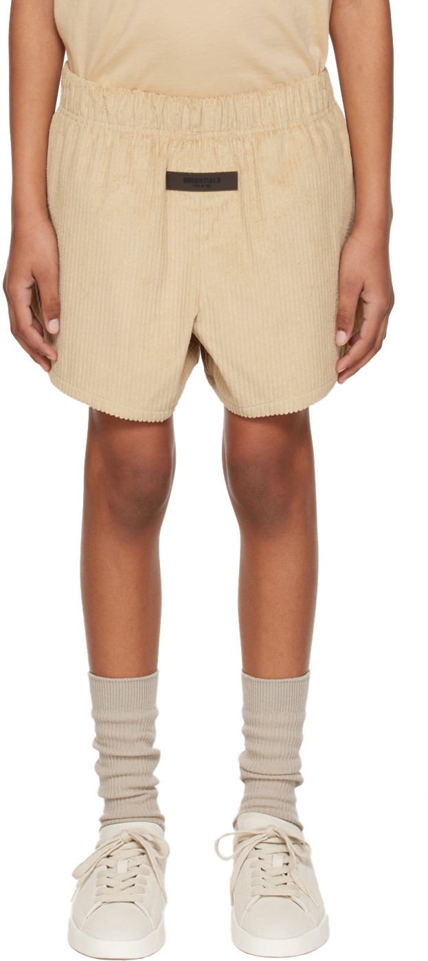 Essentials Kids Beige Drawstring Shorts