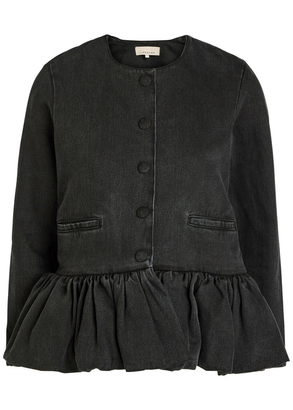 Photo: Liberowe Peplum Denim Jacket Black