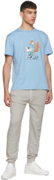 Maison Kitsuné Blue Olympia Le-Tan Coffee Fox T-Shirt