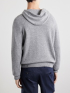 TOM FORD - Logo-Embroidered Cashmere Hoodie - Gray