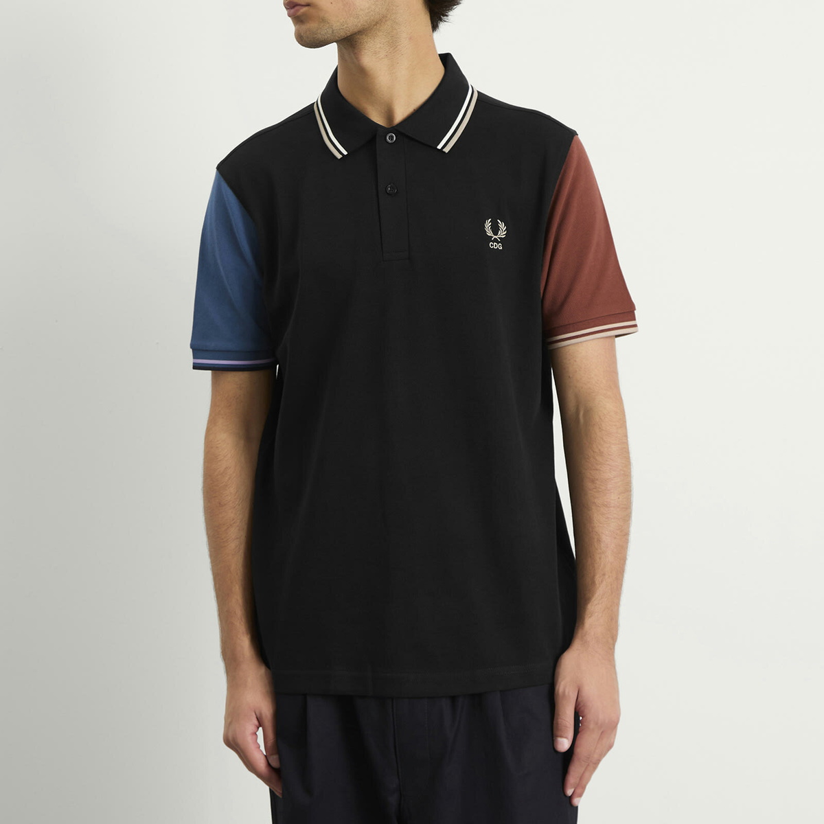 Comme des Garçons SHIRT Men's X Fred Perry Polo Shirt in Black