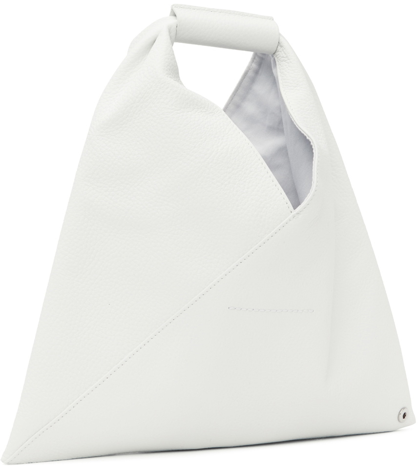 MM6 Maison Margiela White Mini Triangle Tote