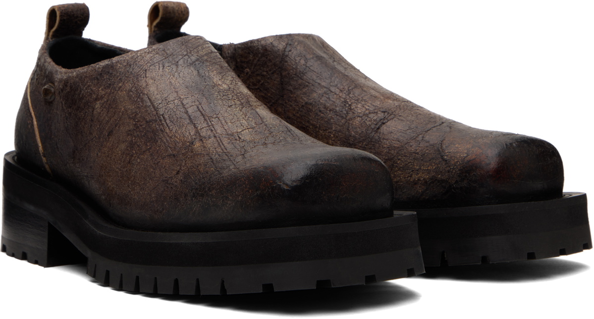 Diesel Brown D-Texan Clog Loafers