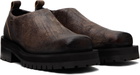 Diesel Brown D-Texan Clog Loafers