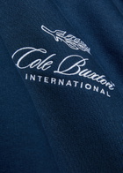 Cole Buxton International Hooded Logo-embroidery Cotton Sweatshirt Navy
