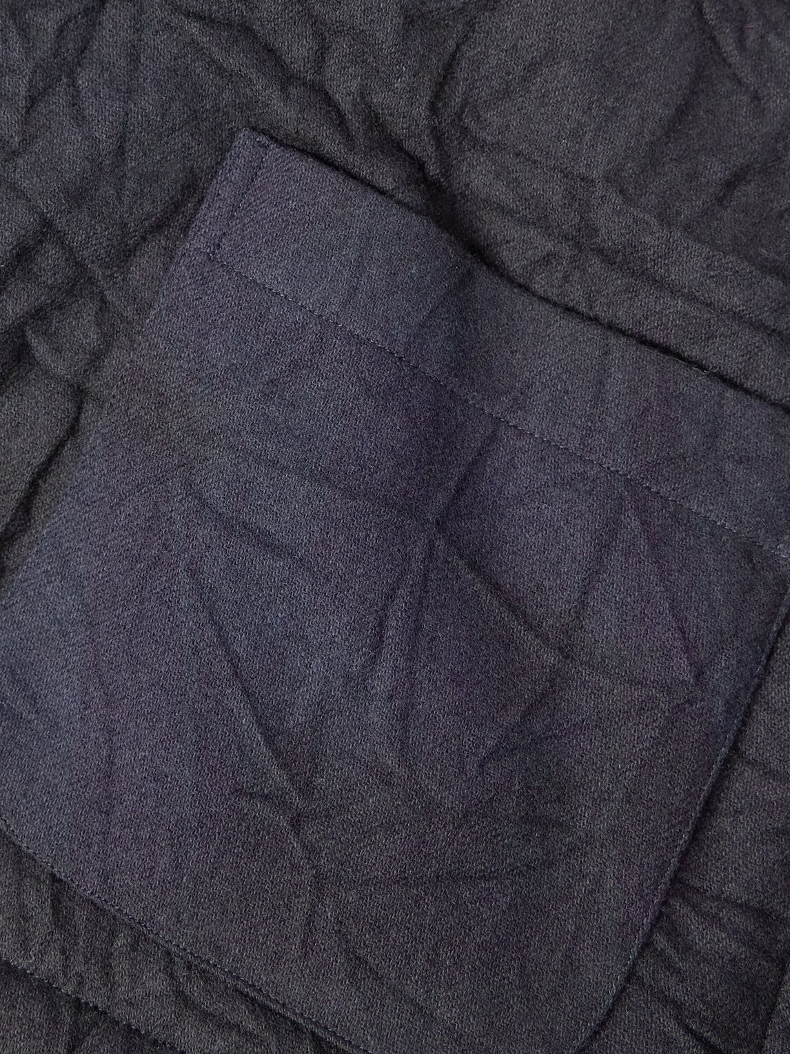 Blue Blue Japan - Padded Crinkled Wool-Blend Jacket - Blue