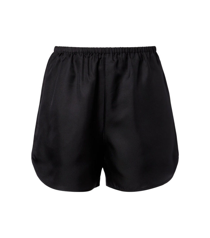 Photo: Loulou de Saison Cabo silk satin shorts