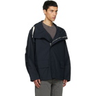 nanamica Navy Hooded Deck Jacket
