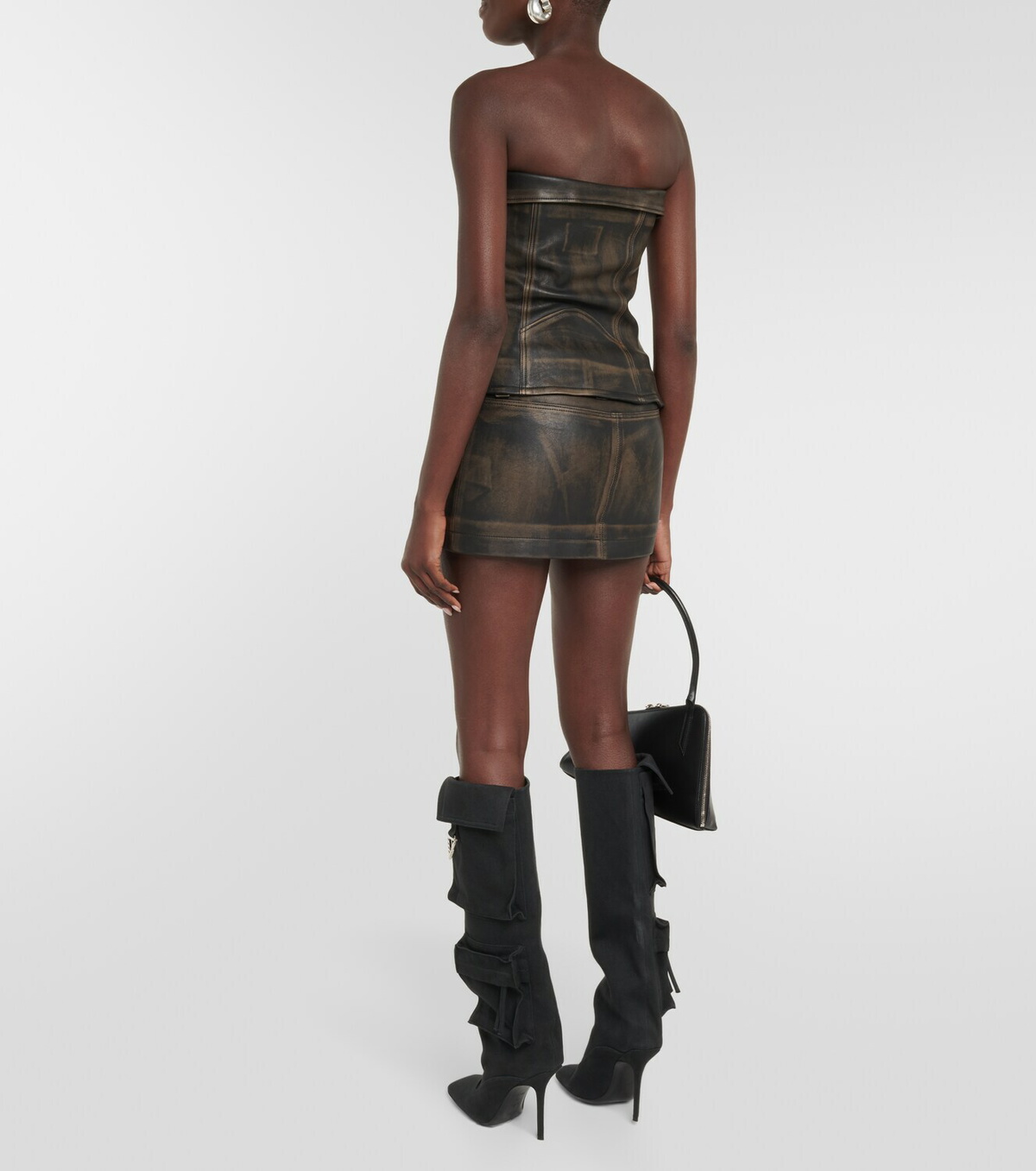 Dion Lee Strapless leather top