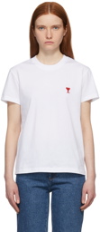 AMI Alexandre Mattiussi White Ami de Cœur T-Shirt