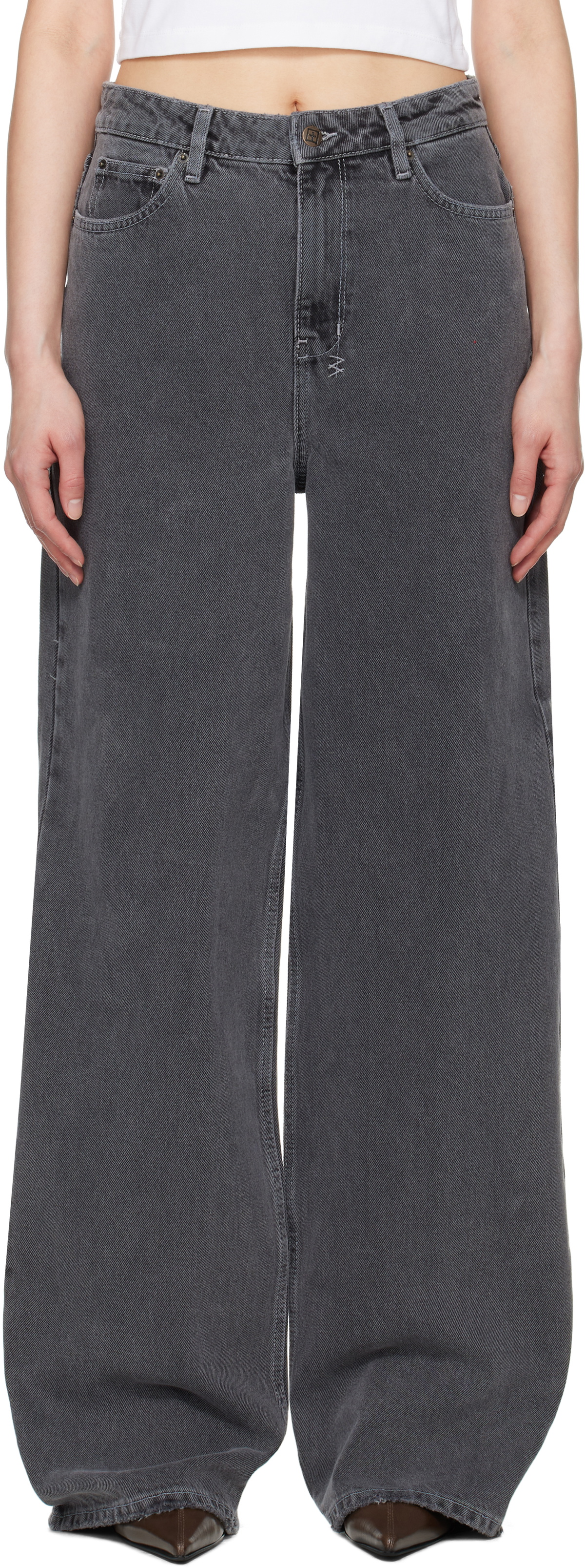 Ksubi Gray Baggy Jeans