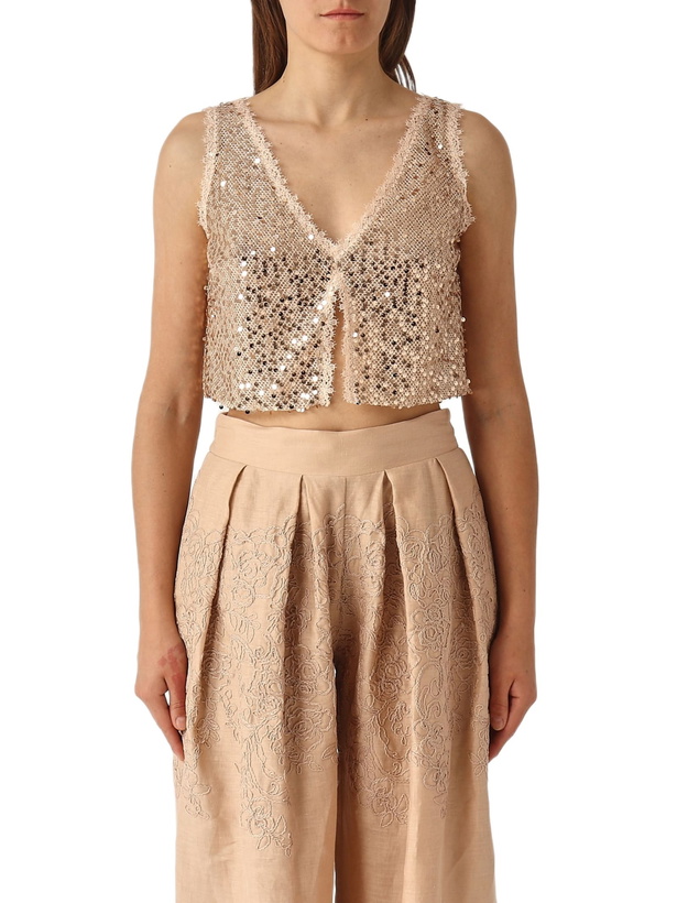 Photo: Ermanno Scervino Top Full Paillettes Tank Top