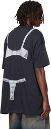 VAQUERA Black Trompe l'Oeil Tall T-shirt
