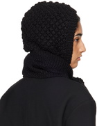 SHUSHU/TONG SSENSE Exclusive Black Bowknot Knit Beanie