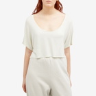 Joah Brown Women's Slouchy Crop T-Shirt in Chalk