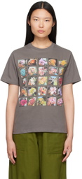 Gentle Fullness Gray Printed T-Shirt