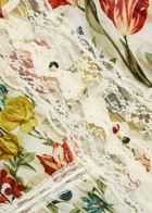 Alice + Olivia Annabeth Floral-print Cotton-blend top White