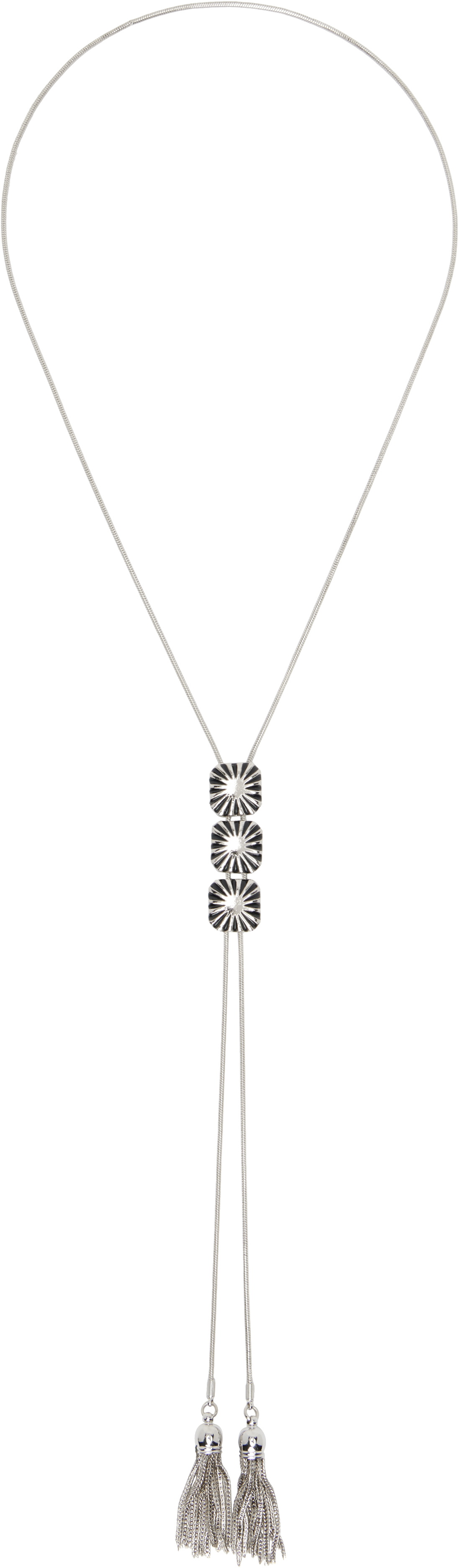 アクセサリー toga pulla silver loop tie Toga Pulla Silver Metal Fringe Loop Tie Toga Pulla