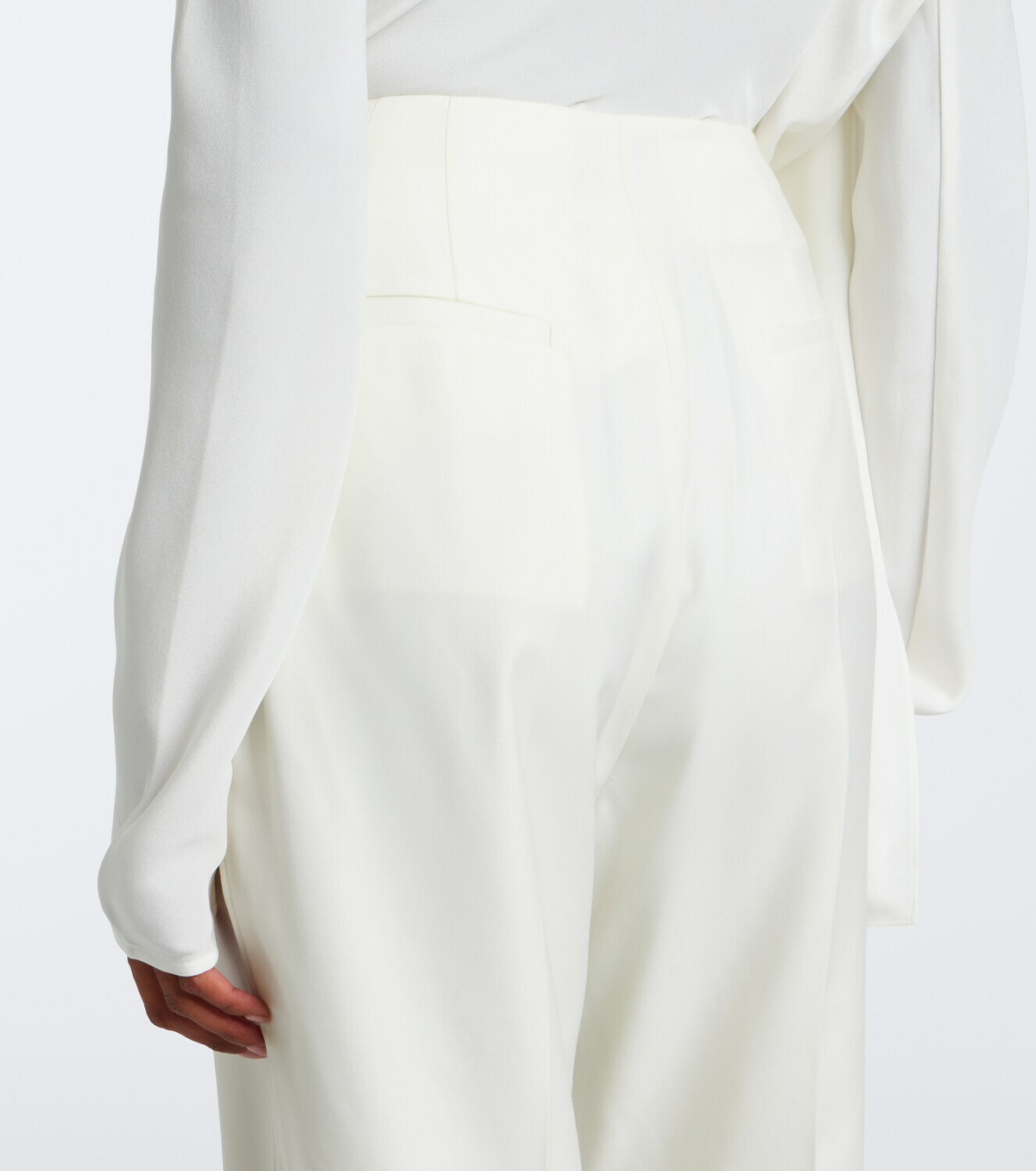 Tove Albertine ruched virgin wool wide-leg pants