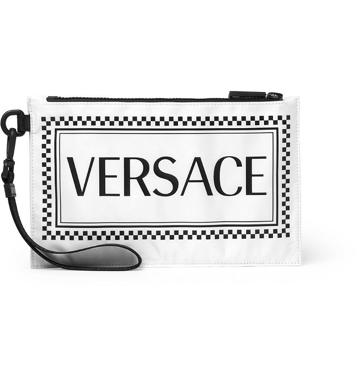 Photo: Versace - Logo-Print Canvas Pouch - Men - White
