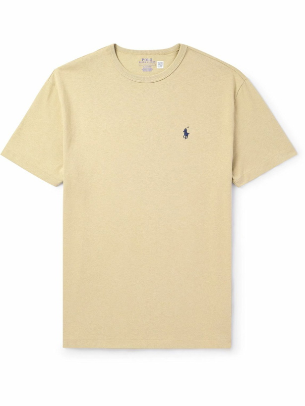 Photo: Polo Ralph Lauren - Logo-Embroidered Cotton-Jersey T-Shirt - Brown