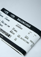 Balenciaga Ticket-Print Leather Zip Pouch