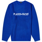 PLACES+FACES Heavy Knitted Crew Sweat in Blue