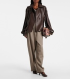Loewe Layered leather jacket