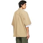 Juun.J Beige Layered Pocket Short Sleeve Shirt