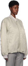 LOW CLASSIC Taupe Reversible Bomber Jacket