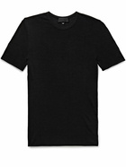 Nili Lotan - Griffen Slim-Fit Ribbed Silk T-Shirt - Black