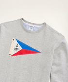 Brooks Brothers Men's Nautical Flag Sweatshirt | Grey Heather