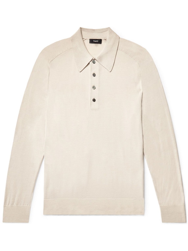 Photo: Theory - Wool Polo Shirt - Neutrals