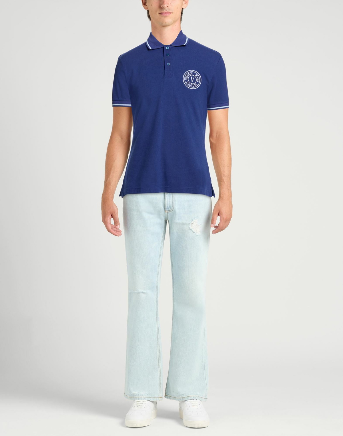 Versace Jeans Couture Mens Polo shirt in Blue