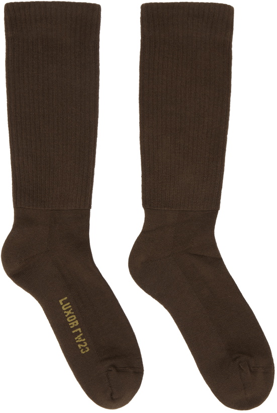 Photo: Rick Owens Brown Logo Socks