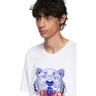 Kenzo White Limited Edition Embroidered Tiger T-Shirt