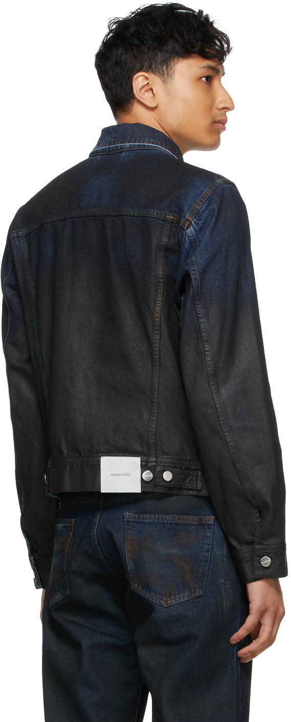 Namacheko Indigo Denim Wax Paint Jacket Namacheko