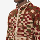 Folk Men's Puzzle Fleece in Winter Wrap Checkerboard