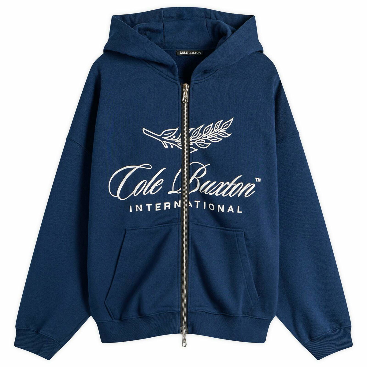 Cole Buxton Men's International Zipped Hoodie in Navy