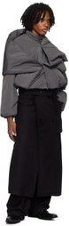 Y/Project Gray Snap Off Puffer Jacket