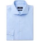 HUGO BOSS - Jason Slim-Fit Cutaway-Collar Cotton-Poplin Shirt - Blue