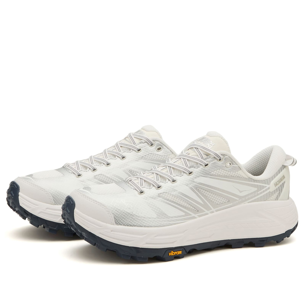 HOKA ONE ONE U Mafate Speed 2 Sneaker in White/Silver