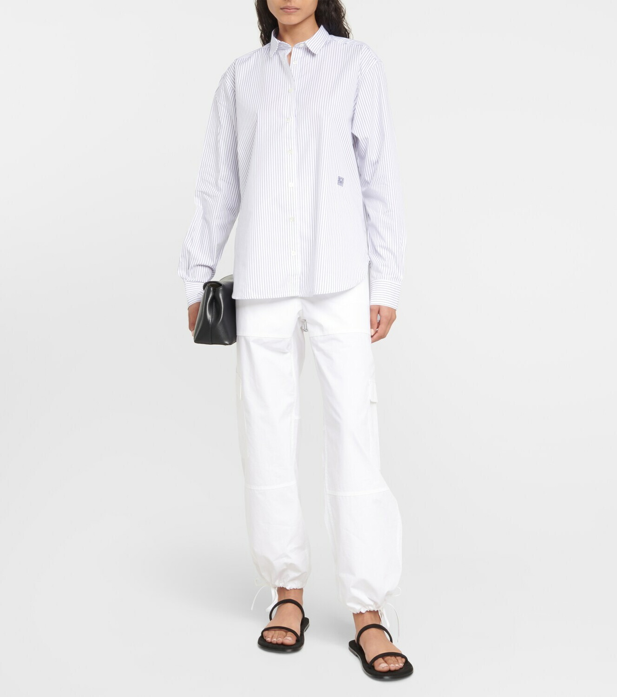 Toteme Striped cotton-blend shirt