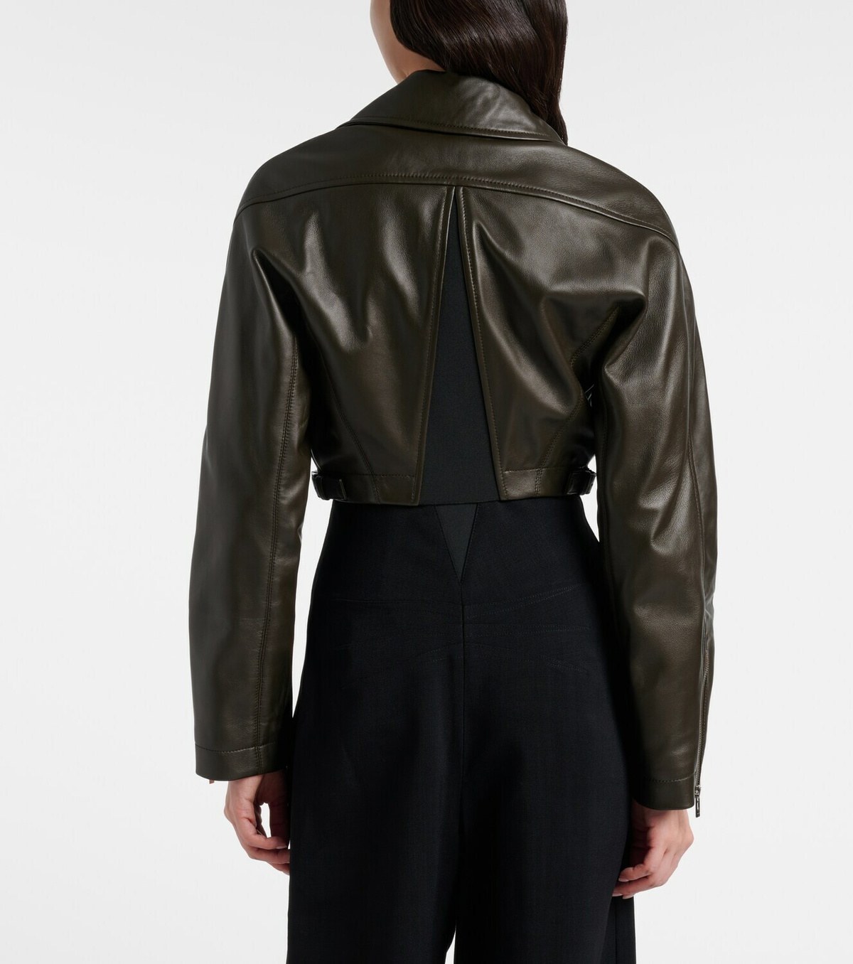 Alaïa Cropped leather biker jacket