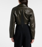 Alaïa Cropped leather biker jacket