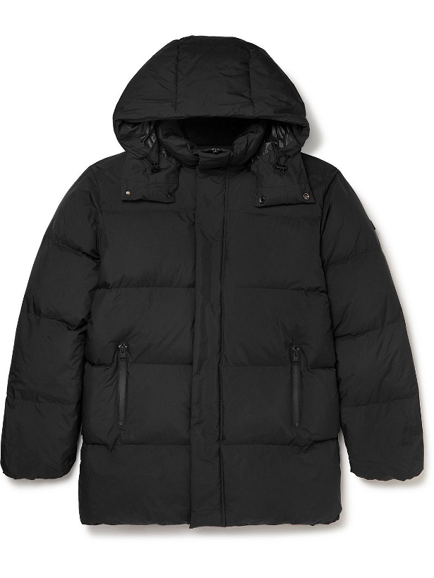 Photo: FRAME - Quilted Shell Hooded Down Jacket - Black