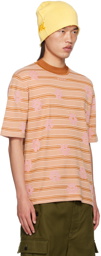 Marni Pink Striped Floral Sweater.